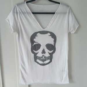 Zadig & Voltaire White Skull Tee